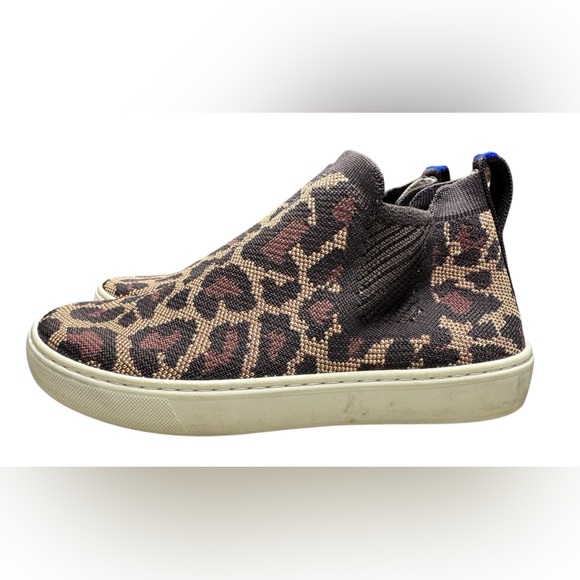 Rothy’s The Chelsea Wildcat Cheetah Print High Top Shoes 6.5 - Picture 1 of 12